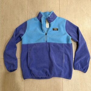 Kids' L.L.Bean Sweater Fleece Pullover, Colorblock size medium (10/12)